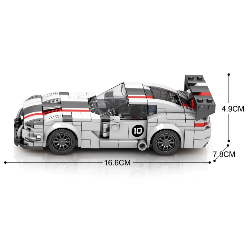 REOBRIX 683 non  DODGE VIPER bộ đồ chơi xếp lắp ráp ghép mô hình Speed Champions Racing Cars Đua Xe Công Thức 419 khối