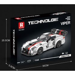 REOBRIX 683 non  DODGE VIPER bộ đồ chơi xếp lắp ráp ghép mô hình Speed Champions Racing Cars Đua Xe Công Thức 419 khối