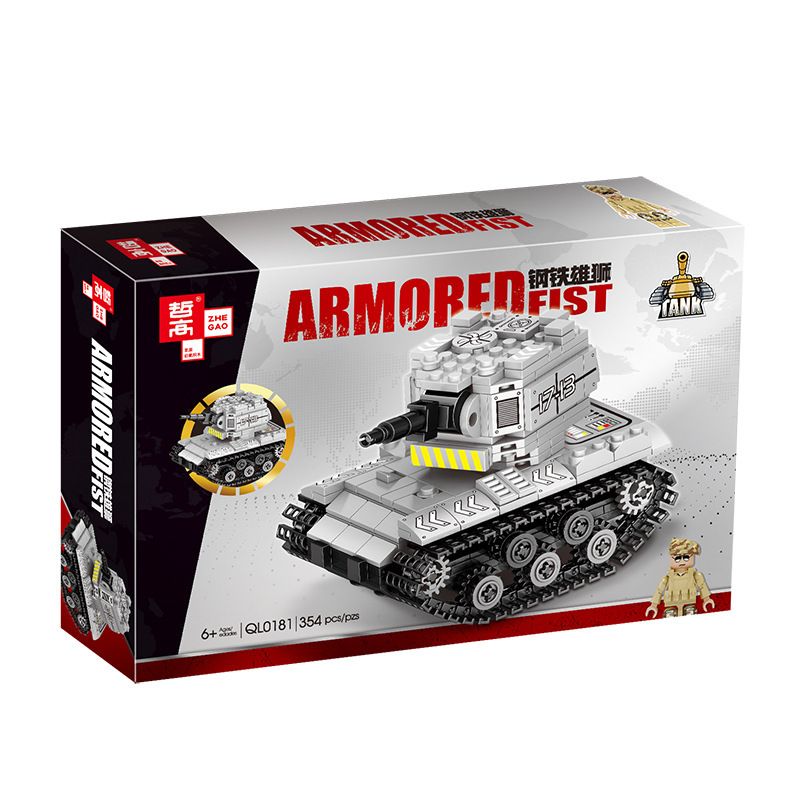 ZHEGAO QL0181 0181 non  XE TĂNG THEO DÕI GUARDIAN EAGLE bộ đồ chơi xếp lắp ráp ghép mô hình Military Army ARMORED FIST Quân Sự Bộ Đội 354 khối
