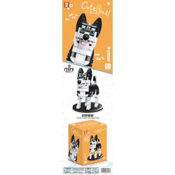 ZHEGAO 00915 non  HUSKY SIBERIA bộ đồ chơi xếp lắp ráp ghép mô hình CUTE PET SIBERIAN HUSKY 217 khối