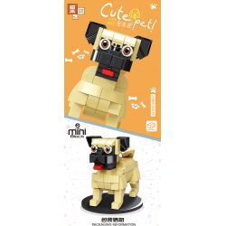 ZHEGAO 00913 non  SHAR PEI TRUNG QUỐC bộ đồ chơi xếp lắp ráp ghép mô hình CUTE PET CHINESE SHAR PEI 171 khối