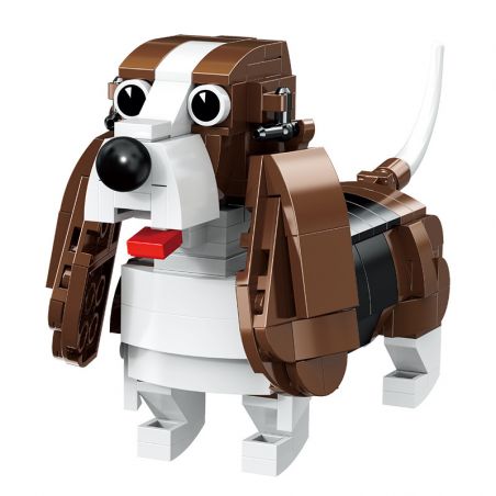 ZHEGAO 00911 non  CHÓ SĂN bộ đồ chơi xếp lắp ráp ghép mô hình CUTE PET CHARLES DOG 210 khối