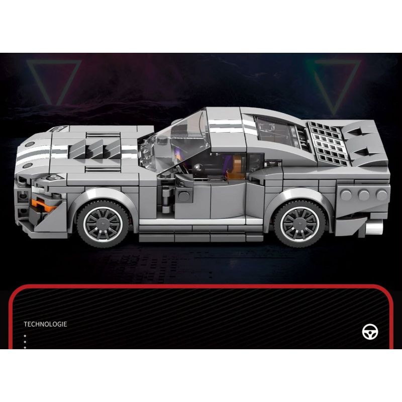 REOBRIX 682 non  MUSTANG RẮN HỔ MANG GT500 bộ đồ chơi xếp lắp ráp ghép mô hình Speed Champions Racing Cars SHELBY GT500 Đua Xe Công Thức 476 khối