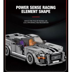 REOBRIX 682 non  MUSTANG RẮN HỔ MANG GT500 bộ đồ chơi xếp lắp ráp ghép mô hình Speed Champions Racing Cars SHELBY GT500 Đua Xe Công Thức 476 khối