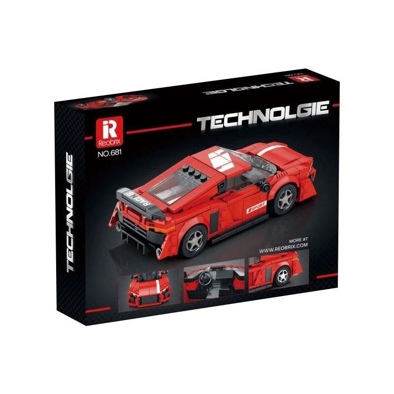 REOBRIX 681 non  AUDI R8 bộ đồ chơi xếp lắp ráp ghép mô hình Speed Champions Racing Cars Đua Xe Công Thức 413 khối