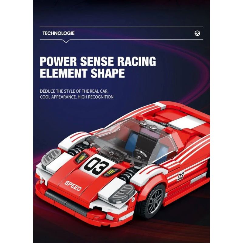 REOBRIX 680 non  PORSCHE 917 bộ đồ chơi xếp lắp ráp ghép mô hình Speed Champions Racing Cars Đua Xe Công Thức 355 khối