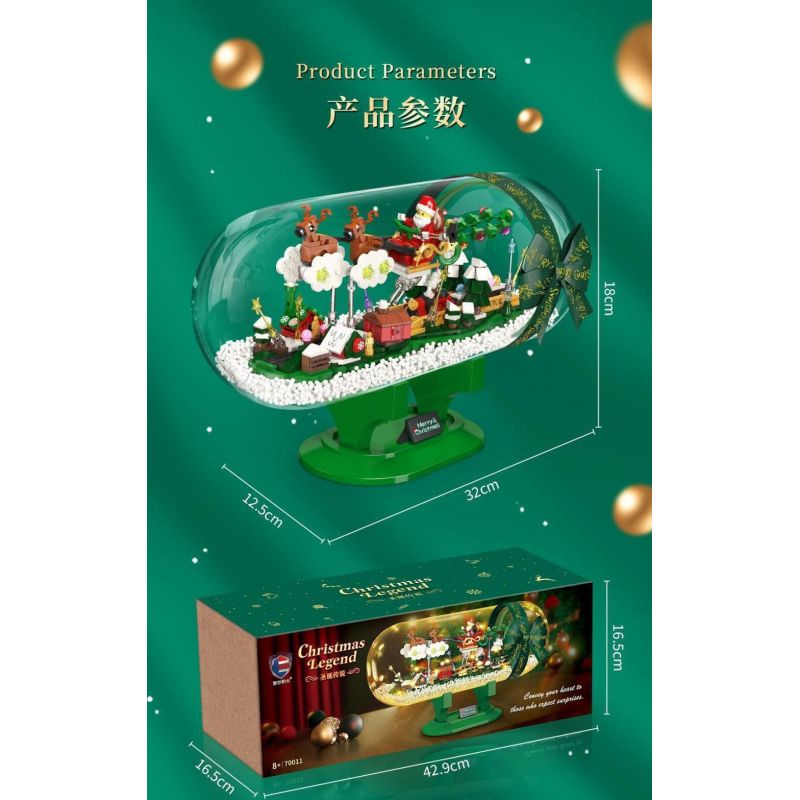 SHENZHEN RAEL ENTERTAINMENT 70011 non  HUYỀN THOẠI GIÁNG SINH bộ đồ chơi xếp lắp ráp ghép mô hình Christmas CHRISTMAS LEGEND