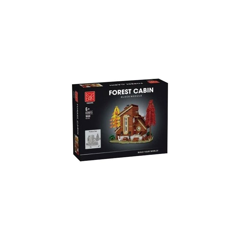 MorkModel 031073 Mork Model 031073 non  BIỆT THỰ NHÀ GỖ bộ đồ chơi xếp lắp ráp ghép mô hình FOREST CABIN 1668 khối