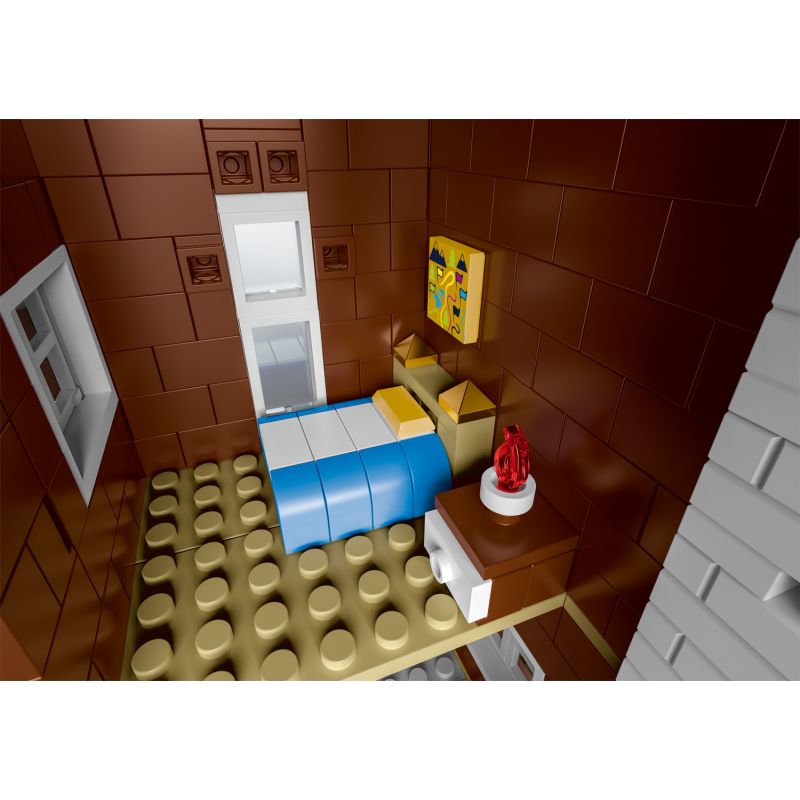 MorkModel 031073 Mork Model 031073 non  BIỆT THỰ NHÀ GỖ bộ đồ chơi xếp lắp ráp ghép mô hình FOREST CABIN 1668 khối