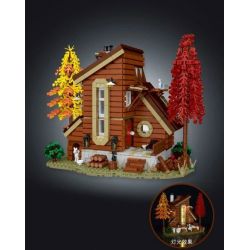 MorkModel 031073 Mork Model 031073 non  BIỆT THỰ NHÀ GỖ bộ đồ chơi xếp lắp ráp ghép mô hình FOREST CABIN 1668 khối