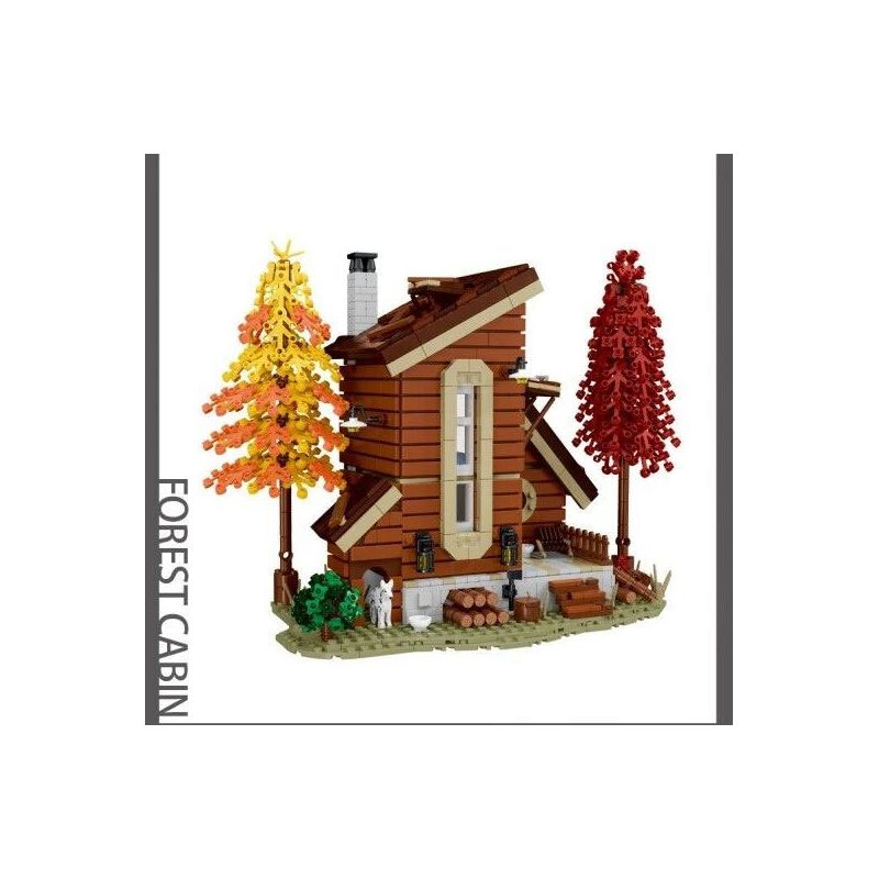 MorkModel 031073 Mork Model 031073 non  BIỆT THỰ NHÀ GỖ bộ đồ chơi xếp lắp ráp ghép mô hình FOREST CABIN 1668 khối