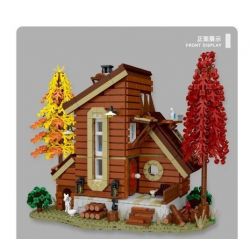 MorkModel 031073 Mork Model 031073 non  BIỆT THỰ NHÀ GỖ bộ đồ chơi xếp lắp ráp ghép mô hình FOREST CABIN 1668 khối