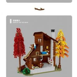 MorkModel 031073 Mork Model 031073 non  BIỆT THỰ NHÀ GỖ bộ đồ chơi xếp lắp ráp ghép mô hình FOREST CABIN 1668 khối