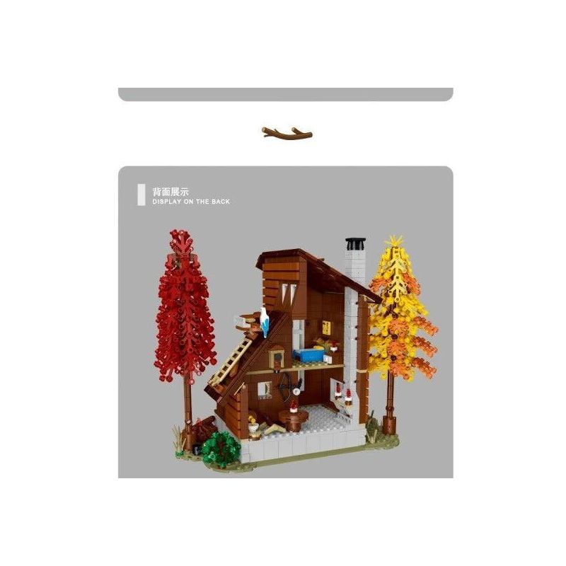 MorkModel 031073 Mork Model 031073 non  BIỆT THỰ NHÀ GỖ bộ đồ chơi xếp lắp ráp ghép mô hình FOREST CABIN 1668 khối