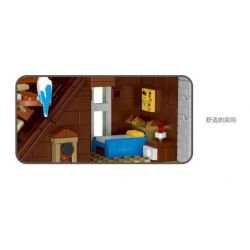 MorkModel 031073 Mork Model 031073 non  BIỆT THỰ NHÀ GỖ bộ đồ chơi xếp lắp ráp ghép mô hình FOREST CABIN 1668 khối