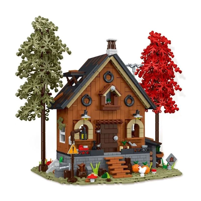 MorkModel 031072 Mork Model 031072 non Lego KIYA HAI bộ đồ chơi xếp lắp ráp ghép mô hình FOREST CABIN 1643 khối