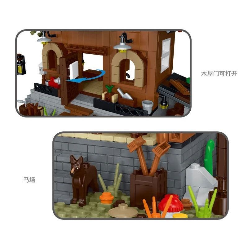 MorkModel 031072 Mork Model 031072 non  KIYA HAI bộ đồ chơi xếp lắp ráp ghép mô hình FOREST CABIN 1643 khối