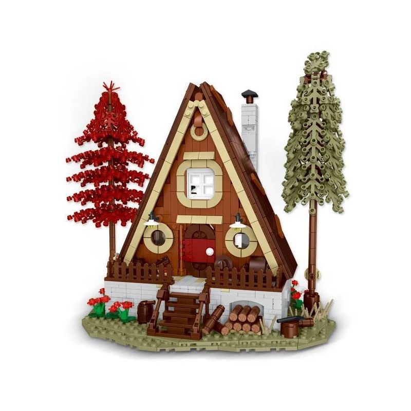 MorkModel 031071 Mork Model 031071 non Lego CABIN TAM GIÁC bộ đồ chơi xếp lắp ráp ghép mô hình FOREST CABIN 1689 khối