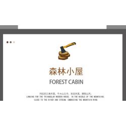 MorkModel 031071 Mork Model 031071 non  CABIN TAM GIÁC bộ đồ chơi xếp lắp ráp ghép mô hình FOREST CABIN 1689 khối