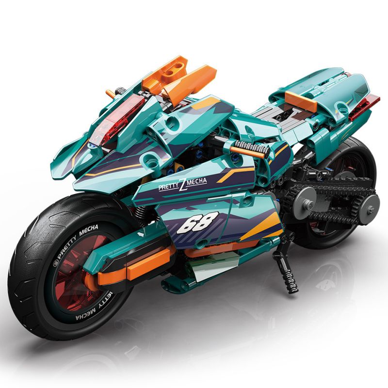 MOYU BLOCK MY88017 88017 non Lego XE ĐẠP MẠNG bộ đồ chơi xếp lắp ráp ghép mô hình MOTORCYCLE 669 khối