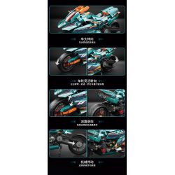 MOYU BLOCK MY88017 88017 non  XE ĐẠP MẠNG bộ đồ chơi xếp lắp ráp ghép mô hình MOTORCYCLE 669 khối