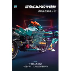 MOYU BLOCK MY88017 88017 non  XE ĐẠP MẠNG bộ đồ chơi xếp lắp ráp ghép mô hình MOTORCYCLE 669 khối