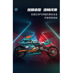 MOYU BLOCK MY88017 88017 non  XE ĐẠP MẠNG bộ đồ chơi xếp lắp ráp ghép mô hình MOTORCYCLE 669 khối