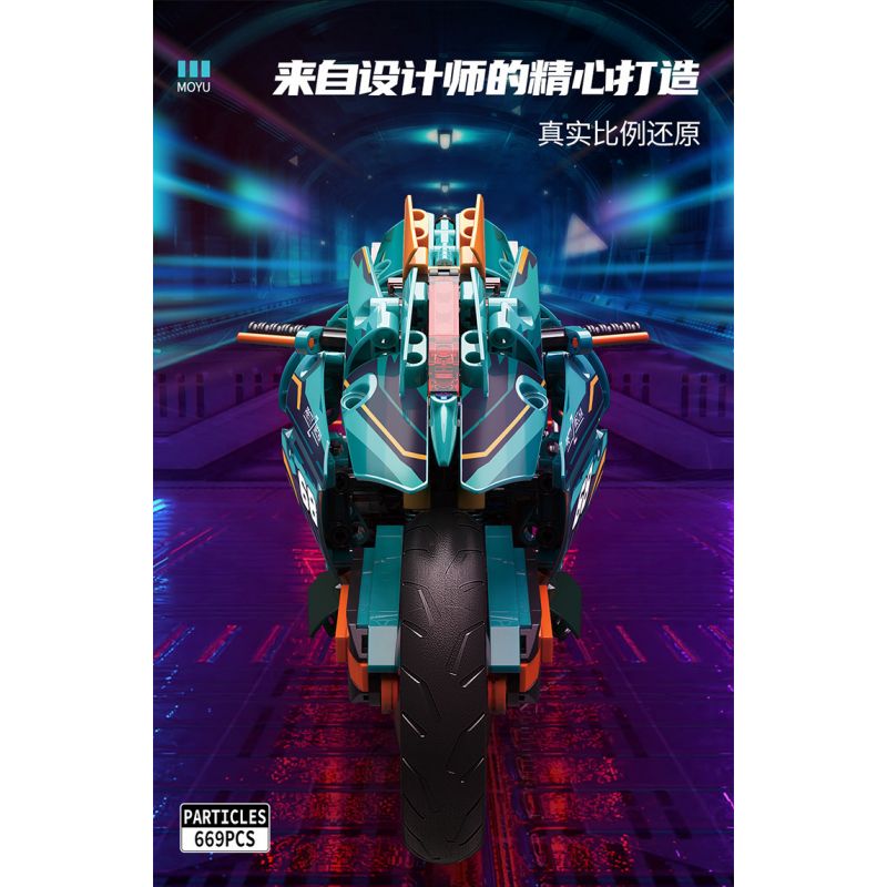 MOYU BLOCK MY88017 88017 non  XE ĐẠP MẠNG bộ đồ chơi xếp lắp ráp ghép mô hình MOTORCYCLE 669 khối