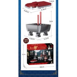 RAEL ENTERTAINMENT LE-J915 J915 LEJ915 non  TỘC TRƯỞNG CỦA MA ĐẠO BÀN THỜ CHENQING bộ đồ chơi xếp lắp ráp ghép mô hình Fairy Swordplay Tiên Kiếm Hiệp 230 khối