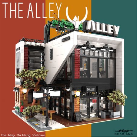 MorkModel 10208 Mork Model 10208 REBRICKABLE MOC-123898 123898 MOC123898 non  CỬA HÀNG TRÀ SỮA TRÂN CHÂU THE DEERS bộ đồ chơi xếp lắp ráp ghép mô hình Modular Buildings THE ALLEY MODULAR Mô Hình Nhà Cửa 3423 khối