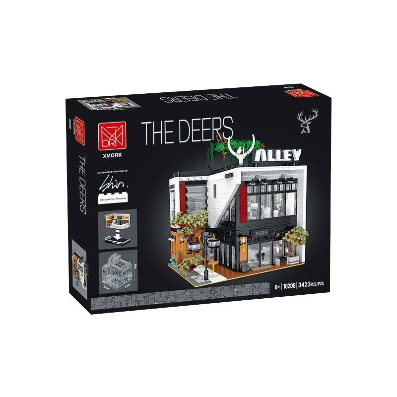MorkModel 10208 Mork Model 10208 REBRICKABLE MOC-123898 123898 MOC123898 non  CỬA HÀNG TRÀ SỮA TRÂN CHÂU THE DEERS bộ đồ chơi xếp lắp ráp ghép mô hình Modular Buildings THE ALLEY MODULAR Mô Hình Nhà Cửa 3423 khối