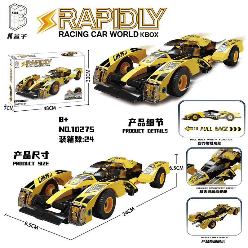 K BOX 10275 non  QUANTUM CANNON F1 XE KÉO LÙI bộ đồ chơi xếp lắp ráp ghép mô hình  RAPDLY FORMULA RACING Kỹ Thuật Công Nghệ Cao Mô Hình Phương Tiện