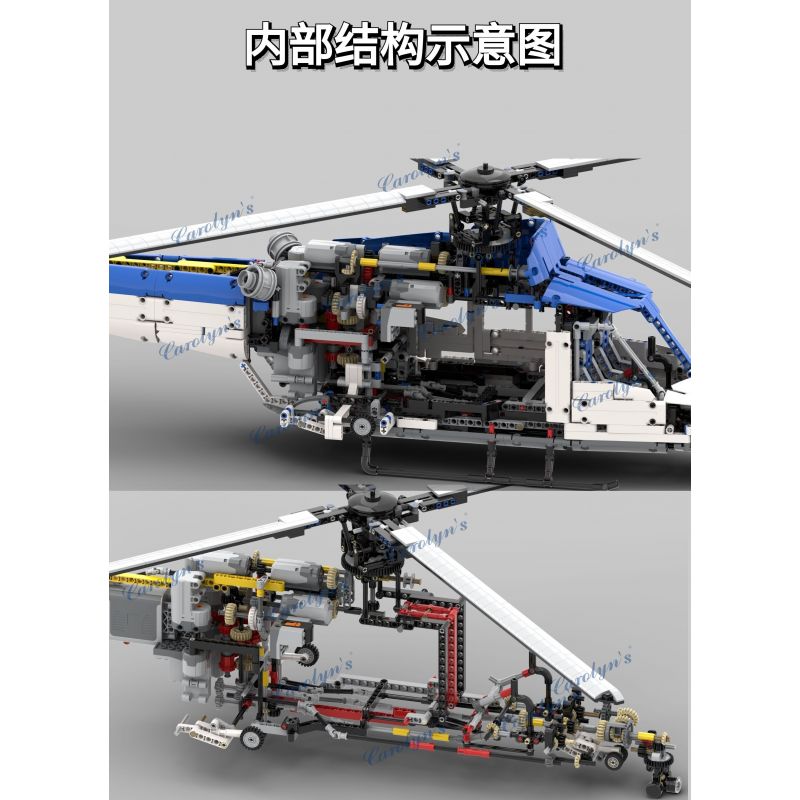 CAROLINE CJ-2006B 2006B CJ2006B CJ-2006A 2006A CJ2006A REBRICKABLE MOC-56765 56765 MOC56765 non  MÁY BAY TRỰC THĂNG CỨU HỘ LỚN bộ đồ chơi xếp lắp ráp ghép mô hình  LARGE HELICOPTER Kỹ Thuật Công Nghệ Cao Mô Hình Phương Tiện 2644 khối