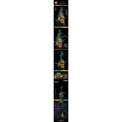 MouldKing 10024 10024S Mould King 10024 10024S non  CHIM THIÊN ĐƯỜNG · STRELITZIA bộ đồ chơi xếp lắp ráp ghép mô hình Flowers FLOWER WORLD BIRDS OF PARADISE Hoa 1608 khối