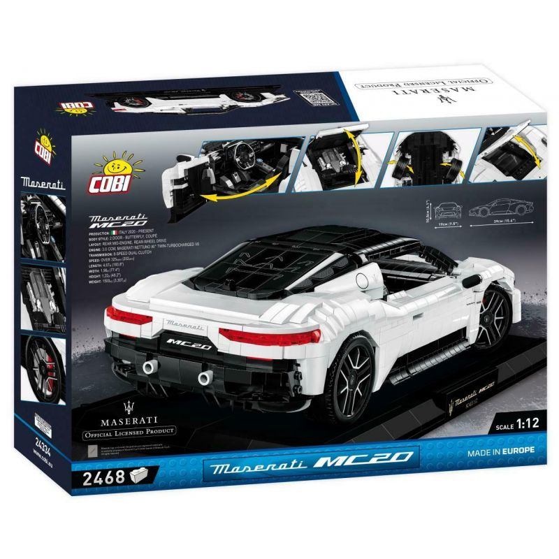 COBI CHARACTER BUILDING 24335 24334 non  SIÊU XE ĐIỀU HÀNH MASERATI MC20 tỷ lệ 1:12 bộ đồ chơi xếp lắp ráp ghép mô hình Creator Expert Chuyên Gia Sáng Tạo 2269 khối