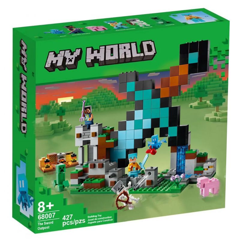 NOT Lego THE SWORD OUTPOST 21244 68007 8005 xếp lắp ráp ghép mô hình TIỀN ĐỒN KIẾM Minecraft Game Xây Dựng 427 khối