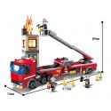 HSANHE CACO 6556 non Lego TÒA NHÀ LỬA bộ đồ chơi xếp lắp ráp ghép mô hình City FIRE TRUCK Thành Phố 396 khối