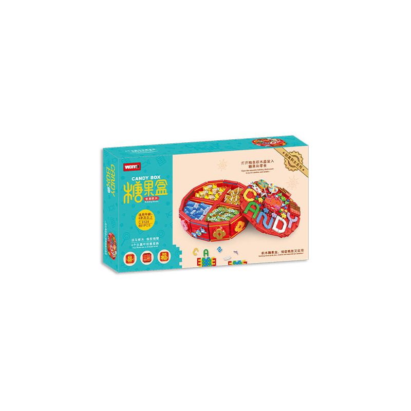 WOMA C9124 9124 non  HỘP KẸO NĂM MỚI NHỎ CỦA TRUNG QUỐC bộ đồ chơi xếp lắp ráp ghép mô hình Chinese Traditional Festivals Lễ Hội Cổ Truyền 851 khối