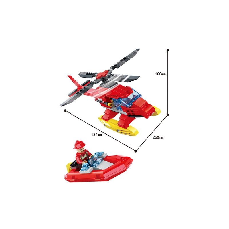 HSANHE 6553 non Lego MÁY BAY CHỮA CHÁY bộ đồ chơi xếp lắp ráp ghép mô hình City Thành Phố 228 khối