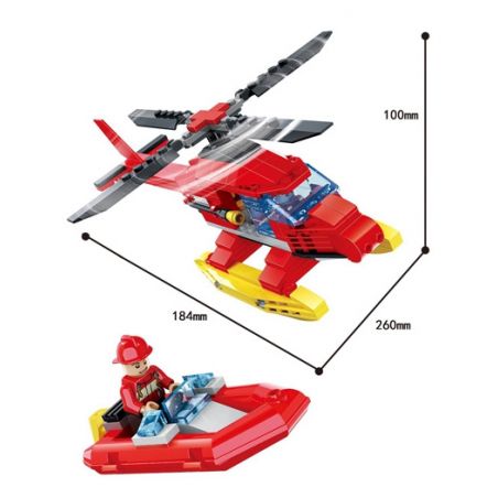 HSANHE 6553 non  MÁY BAY CHỮA CHÁY bộ đồ chơi xếp lắp ráp ghép mô hình City Thành Phố 228 khối