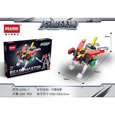 HSANHE 6246 6247 non  THẦN CHIẾN TRANH bộ đồ chơi xếp lắp ráp ghép mô hình BEASTMASTER 1294 khối