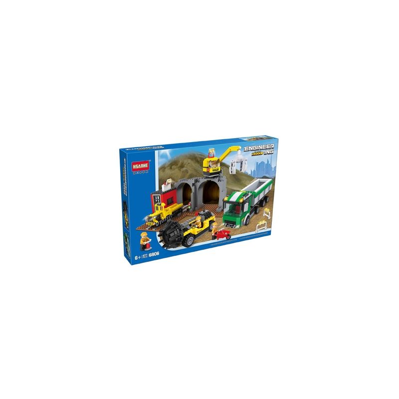 HSANHE CACO 6606 non Lego CẢNH KHAI QUẬT MỎ KỸ THUẬT bộ đồ chơi xếp lắp ráp ghép mô hình City ENGINEER Thành Phố 677 khối