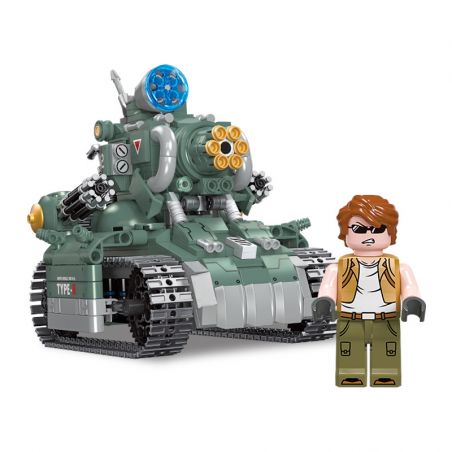 JIESTAR 37002 non  XE TĂNG SV-001 bộ đồ chơi xếp lắp ráp ghép mô hình Metal Slug SV-001 CHARIOT Trò Chơi 725 khối
