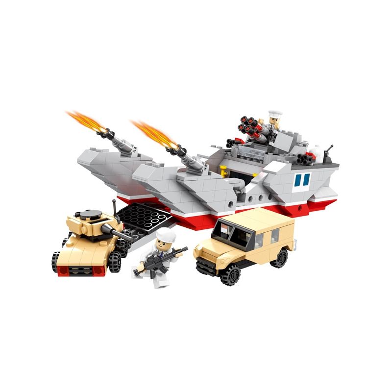 HSANHE CACO 6448 non Lego TÀU ĐỔ BỘ bộ đồ chơi xếp lắp ráp ghép mô hình 486 khối