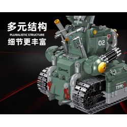 JIESTAR 37002 non  XE TĂNG SV-001 bộ đồ chơi xếp lắp ráp ghép mô hình Metal Slug SV-001 CHARIOT Trò Chơi 725 khối