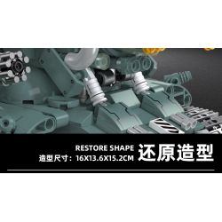 JIESTAR 37002 non  XE TĂNG SV-001 bộ đồ chơi xếp lắp ráp ghép mô hình Metal Slug SV-001 CHARIOT Trò Chơi 725 khối