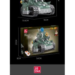 JIESTAR 37002 non  XE TĂNG SV-001 bộ đồ chơi xếp lắp ráp ghép mô hình Metal Slug SV-001 CHARIOT Trò Chơi 725 khối