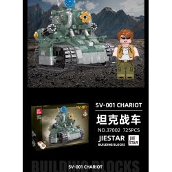 JIESTAR 37002 non  XE TĂNG SV-001 bộ đồ chơi xếp lắp ráp ghép mô hình Metal Slug SV-001 CHARIOT Trò Chơi 725 khối