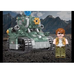 JIESTAR 37002 non  XE TĂNG SV-001 bộ đồ chơi xếp lắp ráp ghép mô hình Metal Slug SV-001 CHARIOT Trò Chơi 725 khối