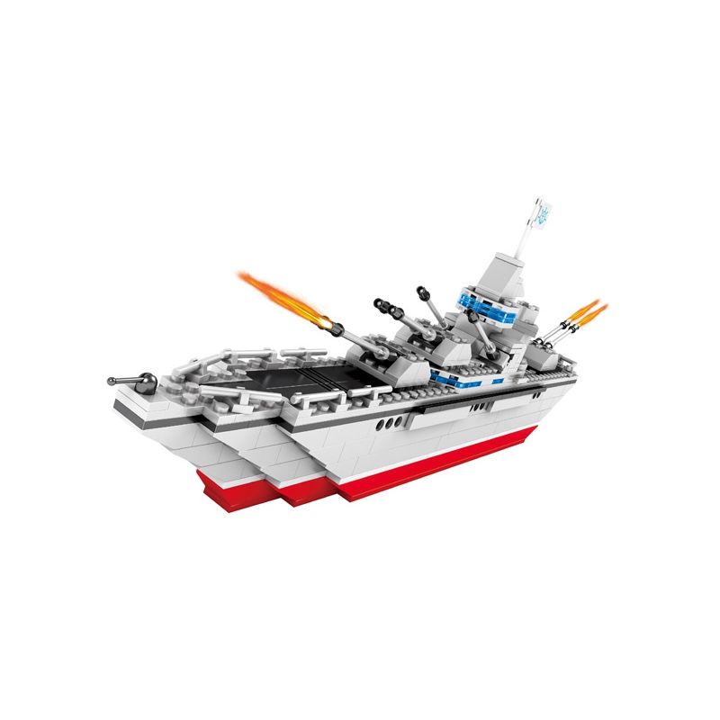 HSANHE CACO 6445 non Lego TÀU CHIẾN bộ đồ chơi xếp lắp ráp ghép mô hình 353 khối